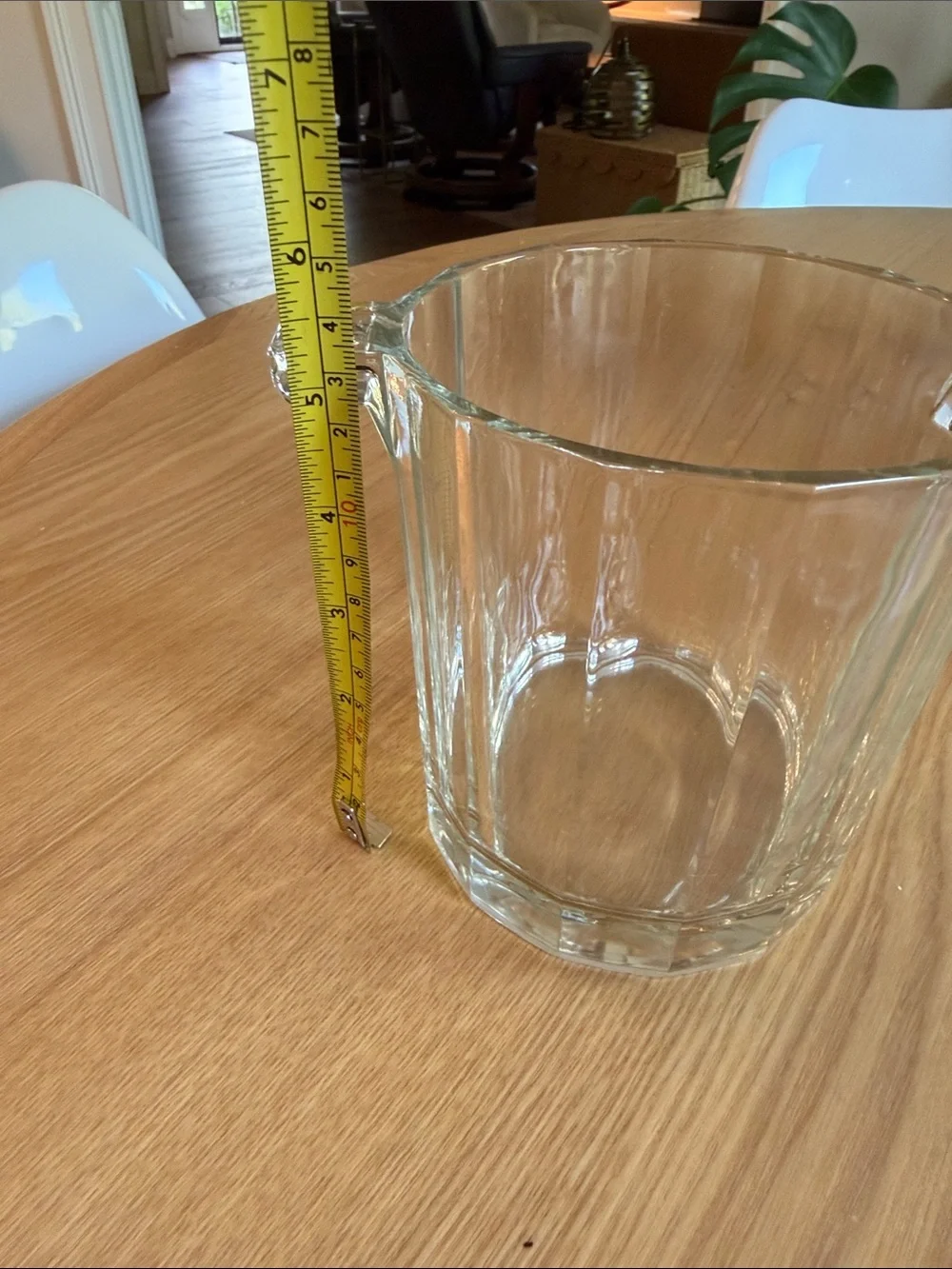 Clear Glass Ice Bucket with Handles - Classic Home Dining